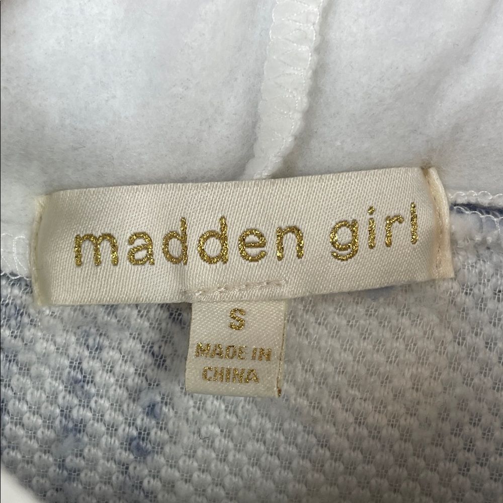 Madden Girl Plaid Sherpa Hoodie Jacket size Small Junior - Picture 11 of 16